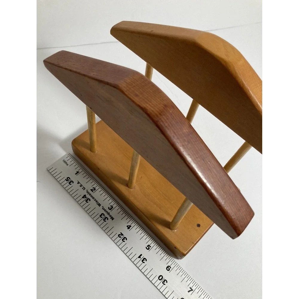 Napkin Holder Solid Wood Light Stained Homemade Vintage 6 x‎ 5.5 inches